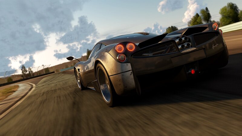 Pagani Huayra on Racetrack — Black
