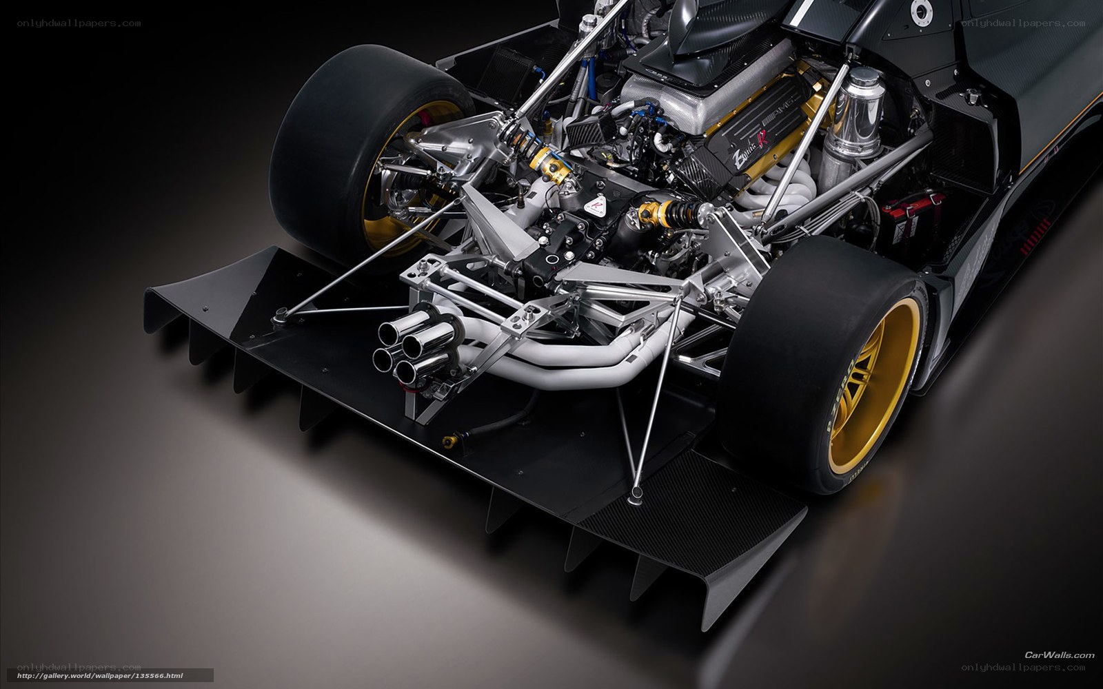Pagani Huayra R engine view
