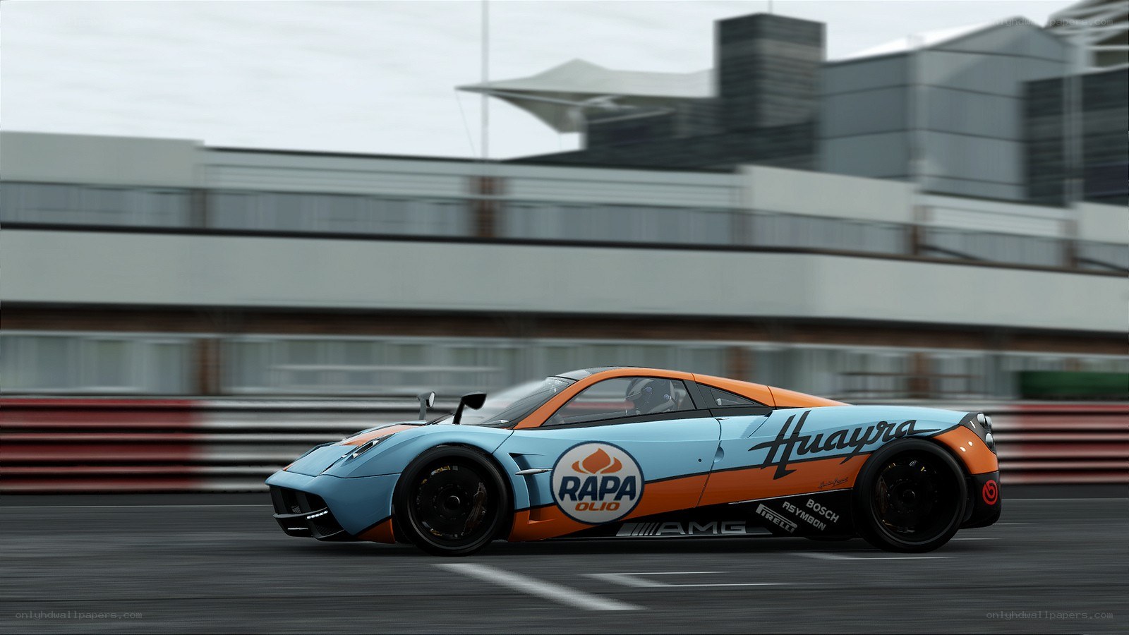 Pagani Huayra racing on track