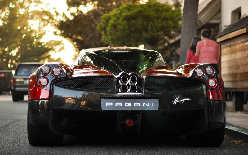Pagani Huayra Sports Car — Black, Dramatic