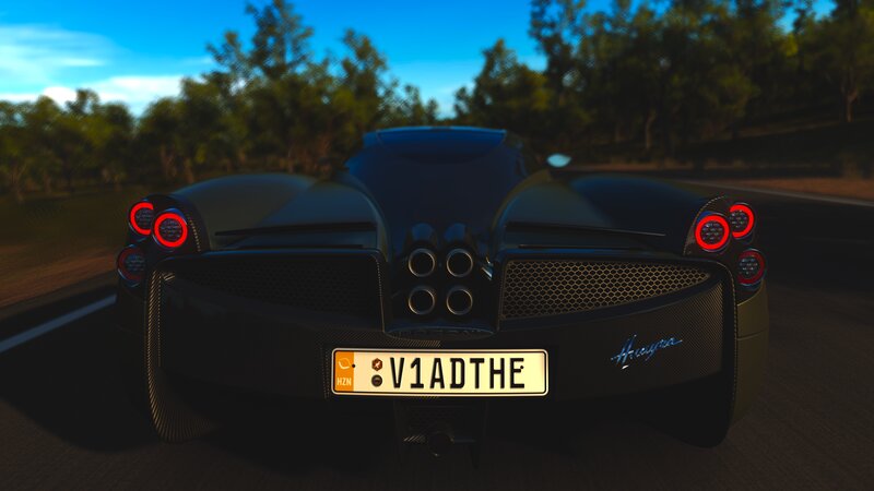 Pagani Huayra Sports Car — Black, Dynamic