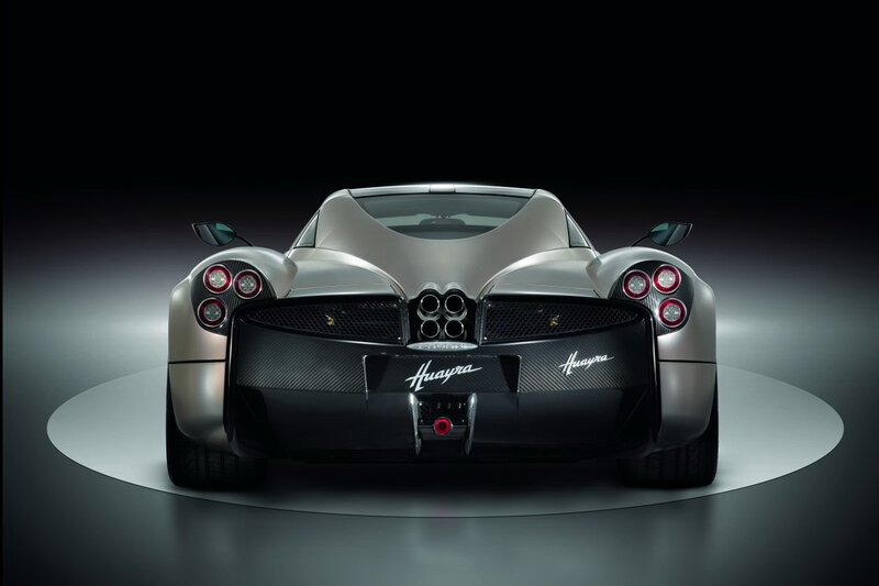 Pagani Huayra Sports Car — Silver, Dramatic