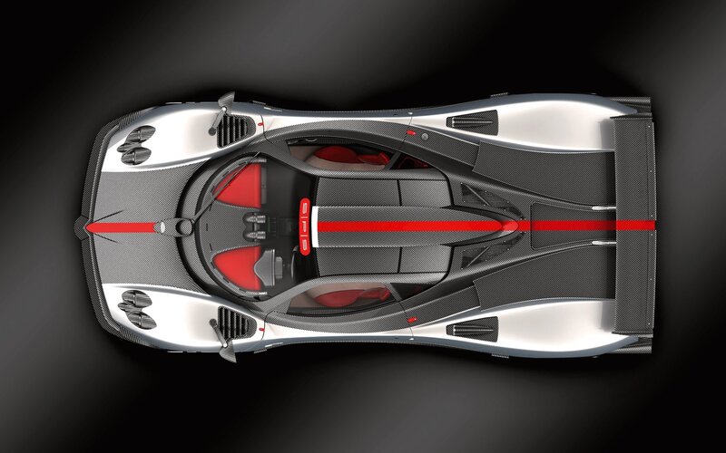 Pagani Huayra top-down view