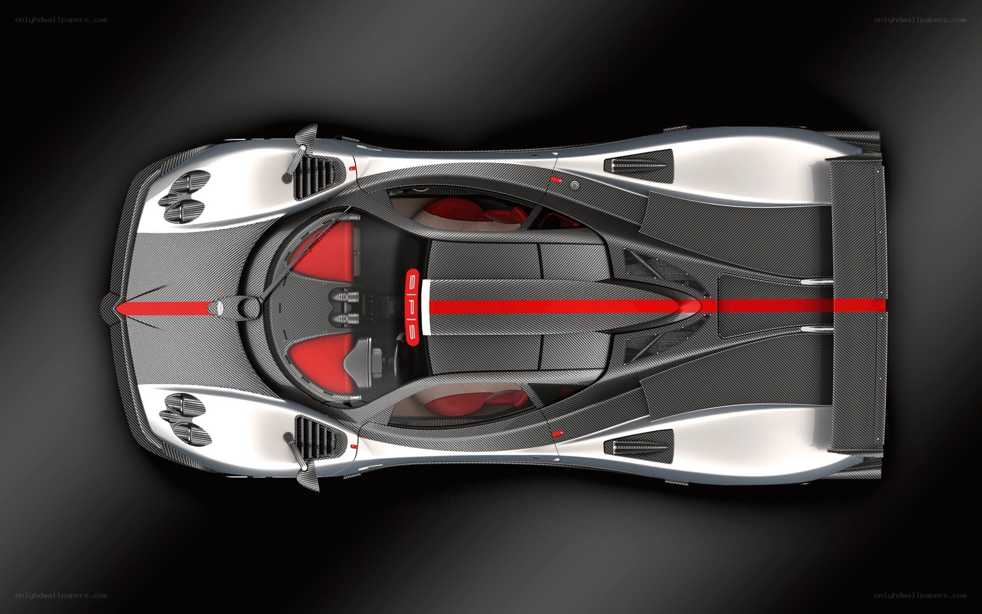 Pagani Huayra top-down view