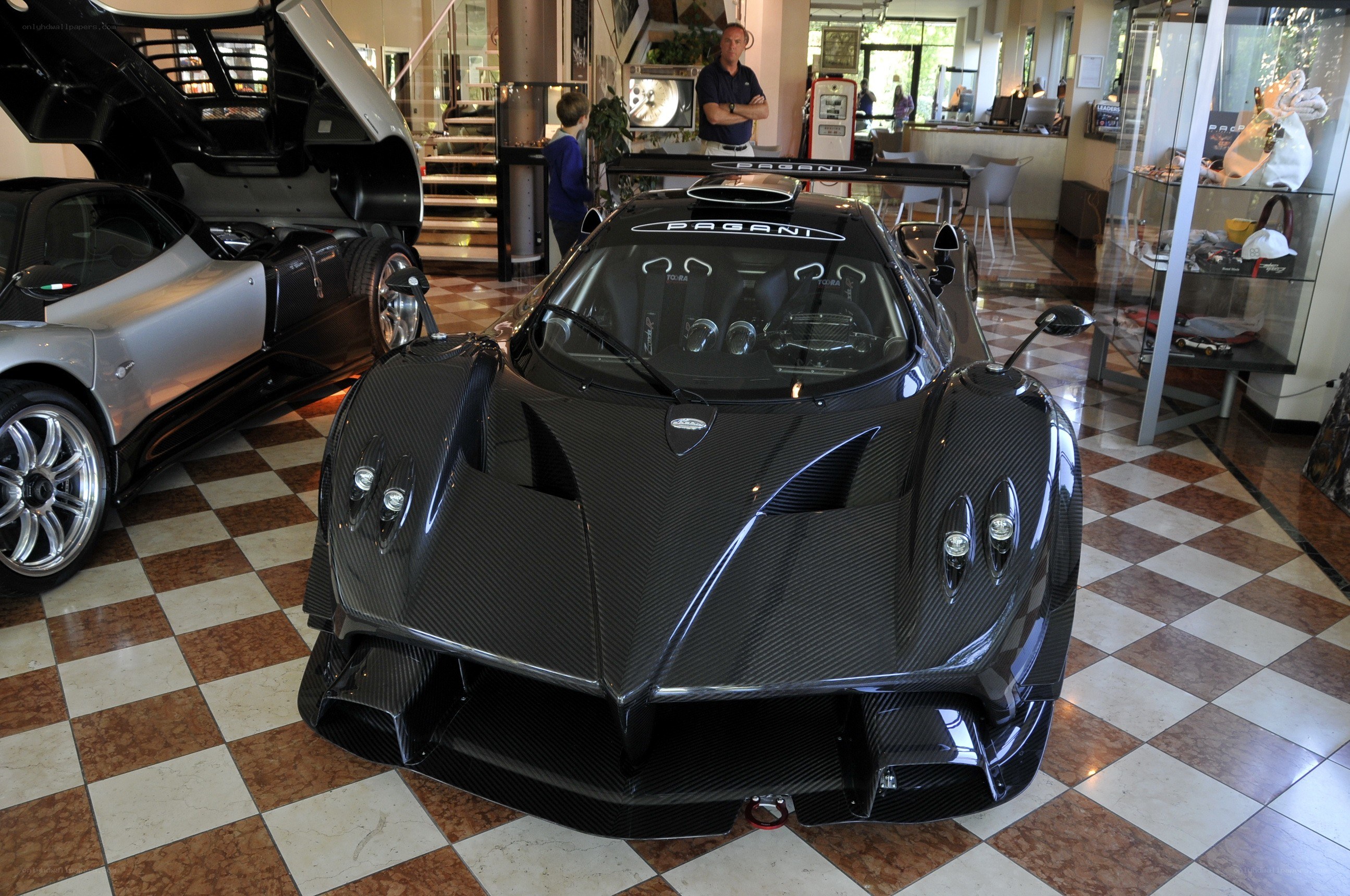 Pagani hypercars on display