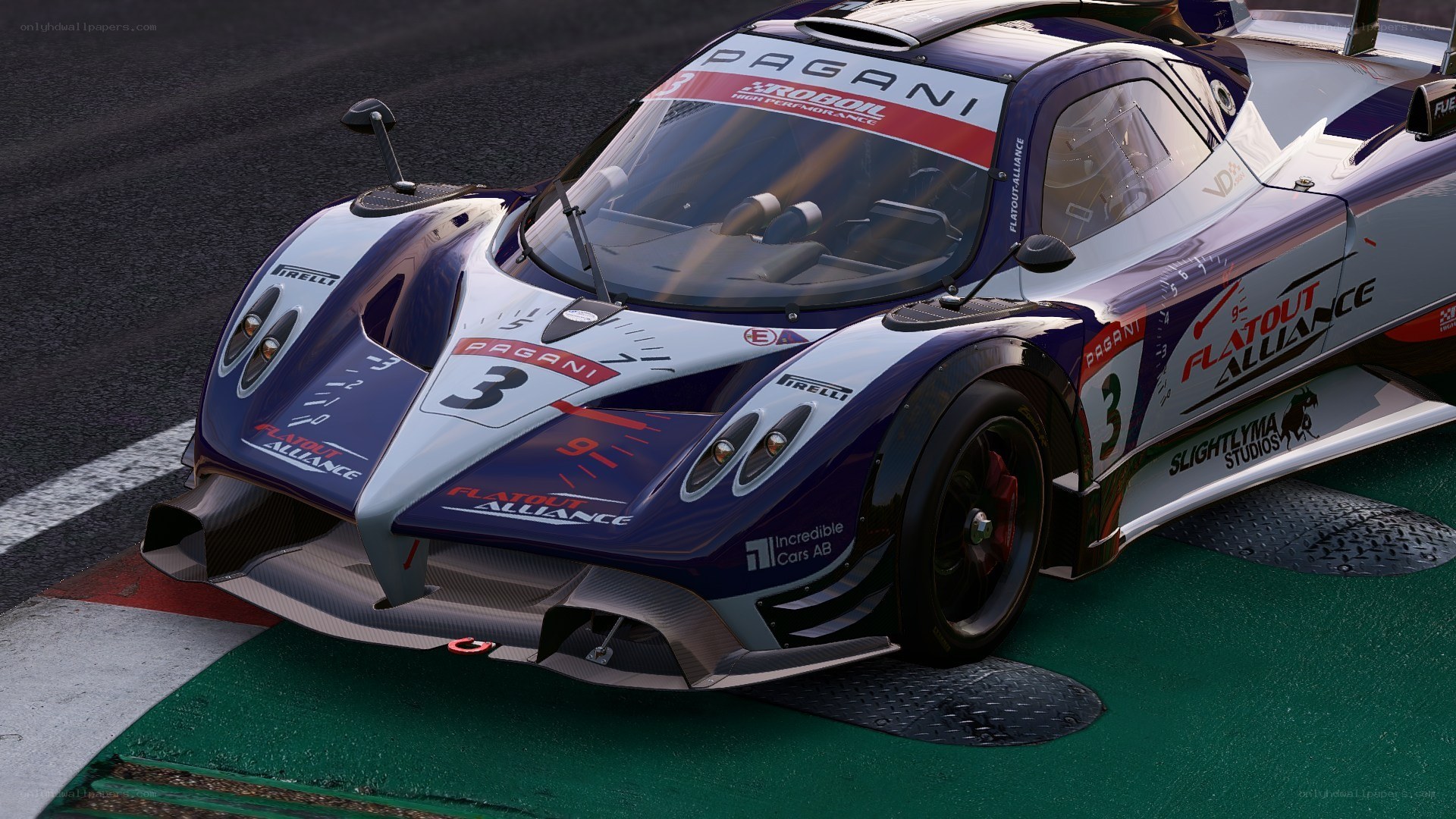 Pagani race car on track