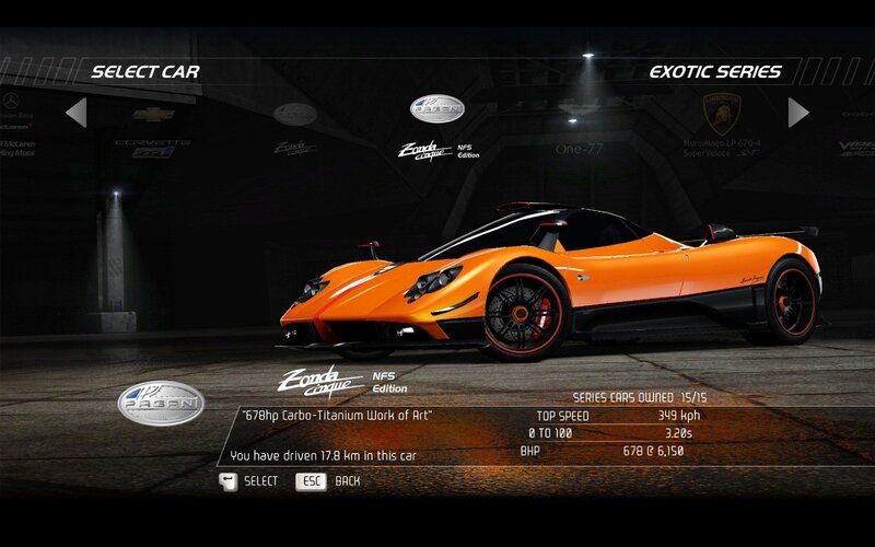 Pagani Zonda Cinque in game
