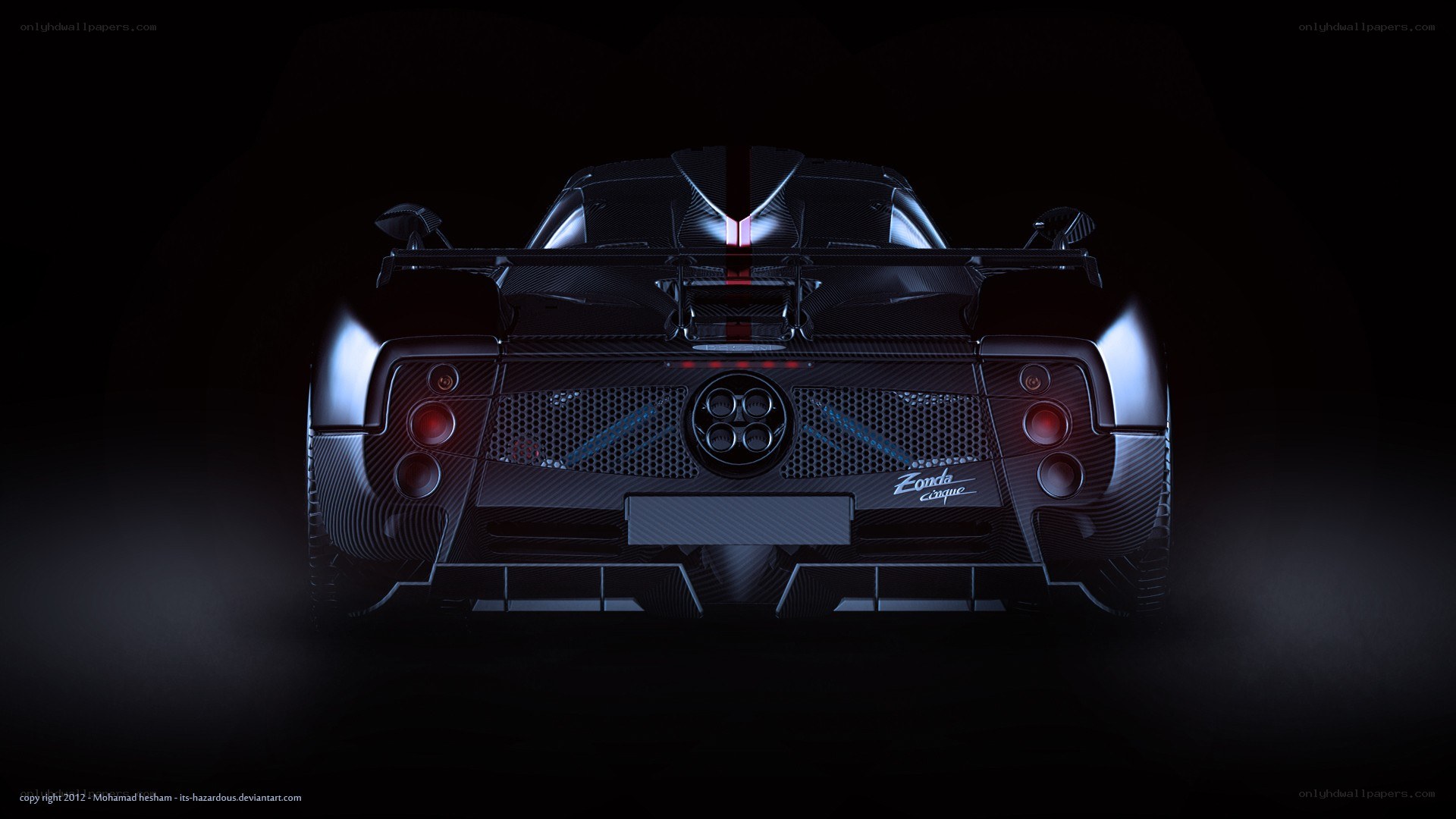Pagani Zonda Cinque rear view
