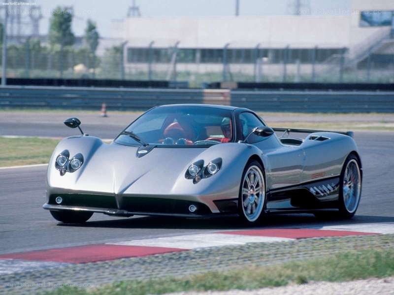 Pagani Zonda on racetrack