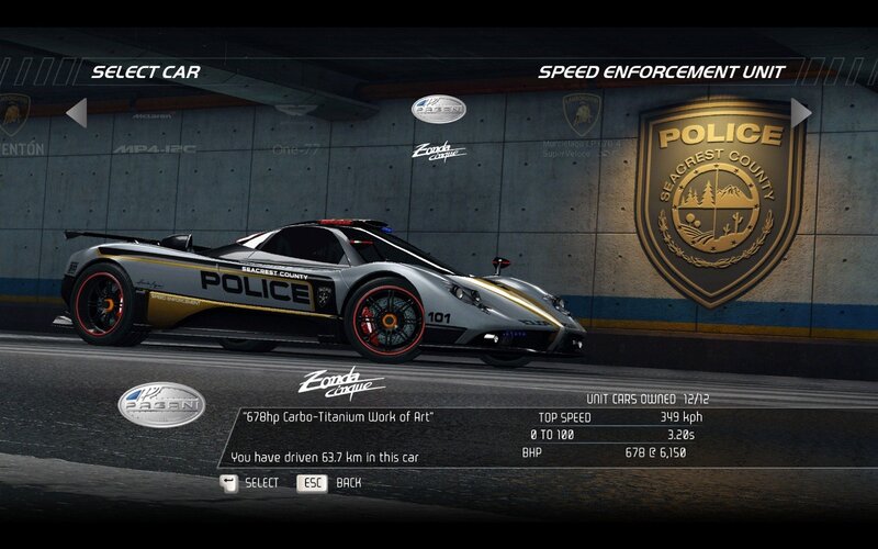 Pagani Zonda police car