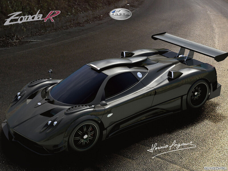 Pagani Zonda R Car — Black, Dramatic, 3d Render