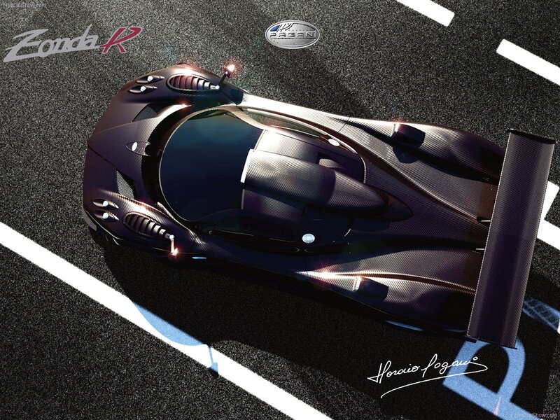 Pagani Zonda R Car — Black, Dramatic, Digital Art