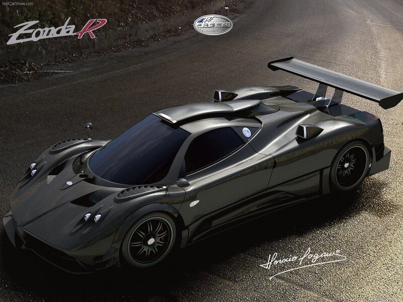 Pagani Zonda R Car — Black, Dramatic