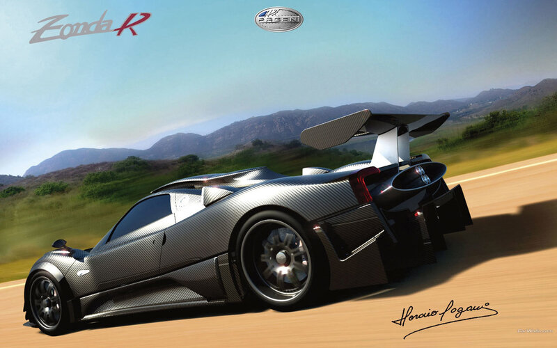 Pagani Zonda R Car — Gray, Dynamic