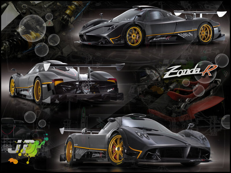 Pagani Zonda R collage