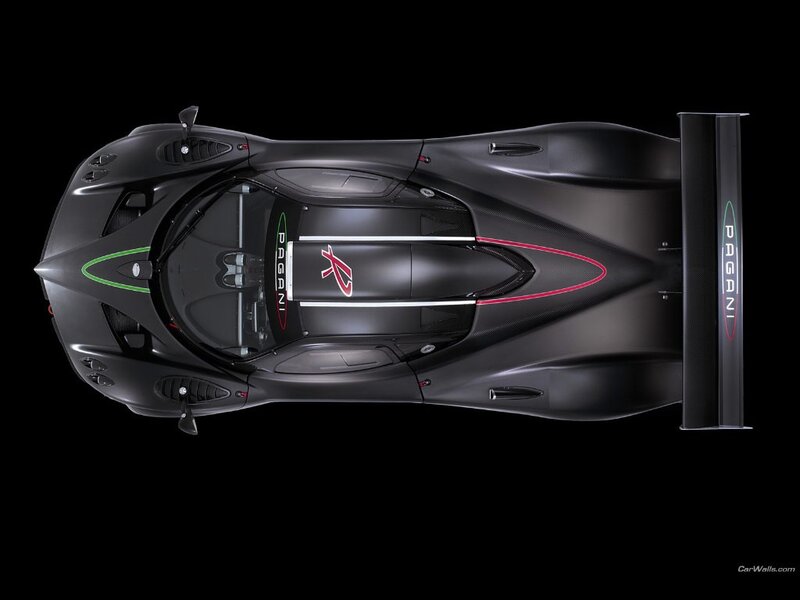Pagani Zonda R from above