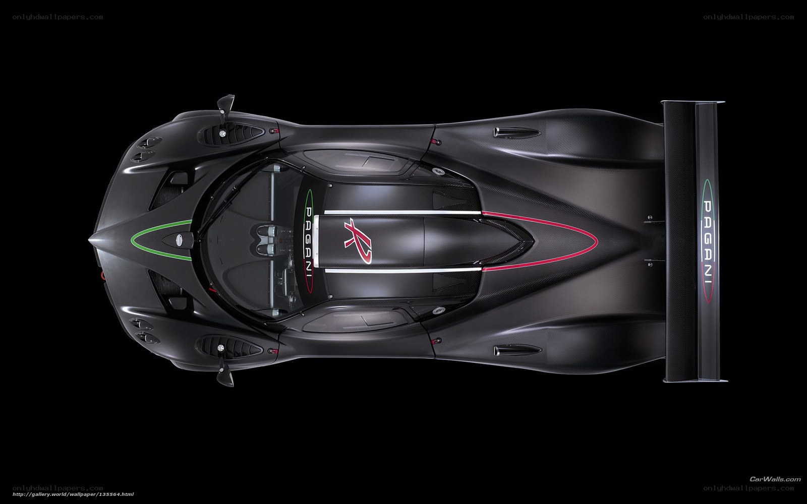 Pagani Zonda R from above