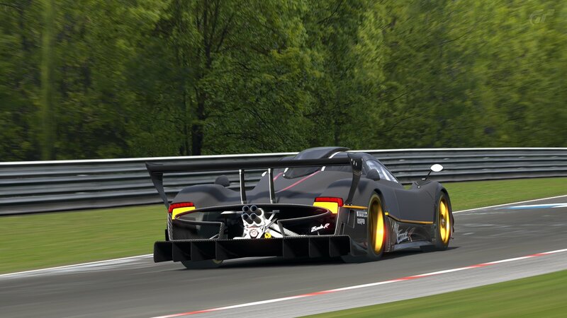 Pagani Zonda R on a racetrack