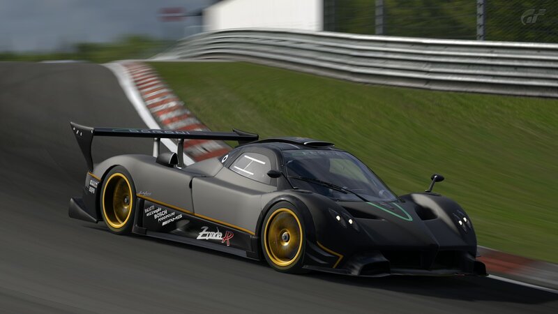 Pagani Zonda R on a racetrack