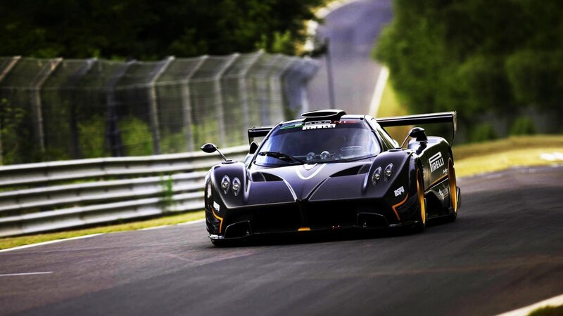 Pagani Zonda R on a racetrack
