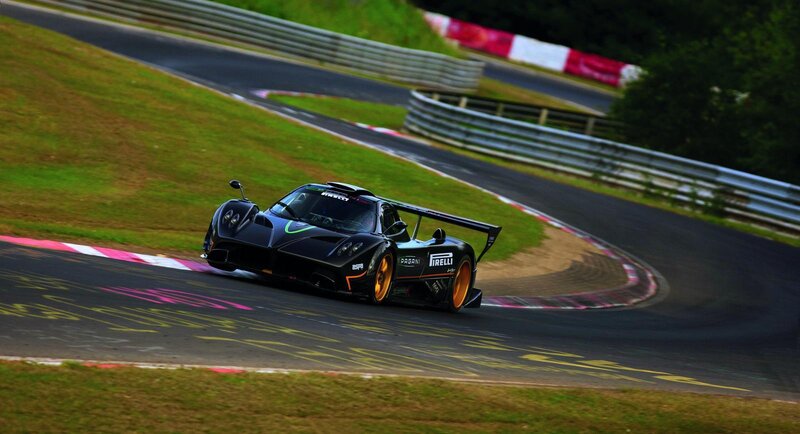 Pagani Zonda R on a racetrack