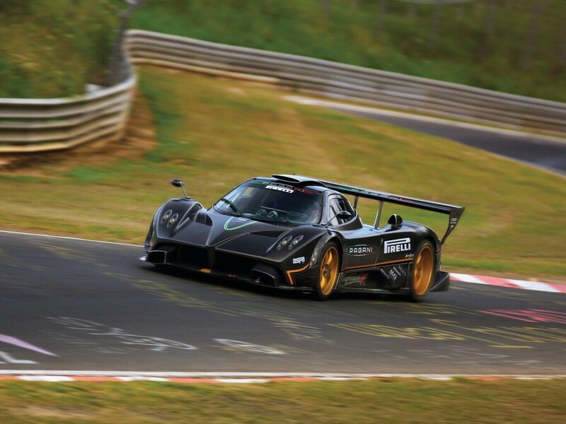 Pagani Zonda R on a racetrack