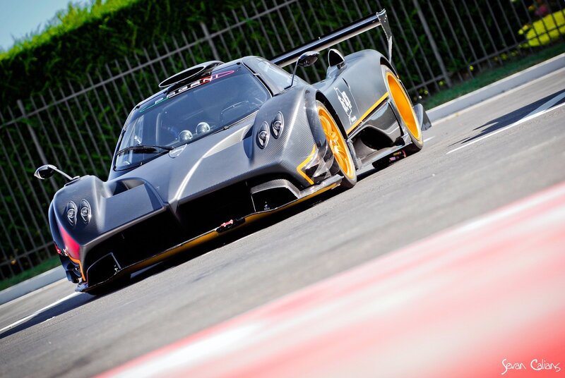 Pagani Zonda R on a racetrack