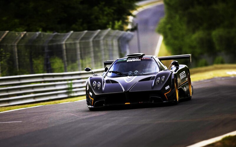 Pagani Zonda R on a racetrack