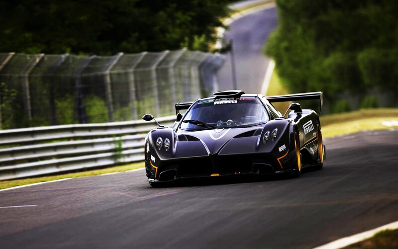 Pagani Zonda R on a racetrack