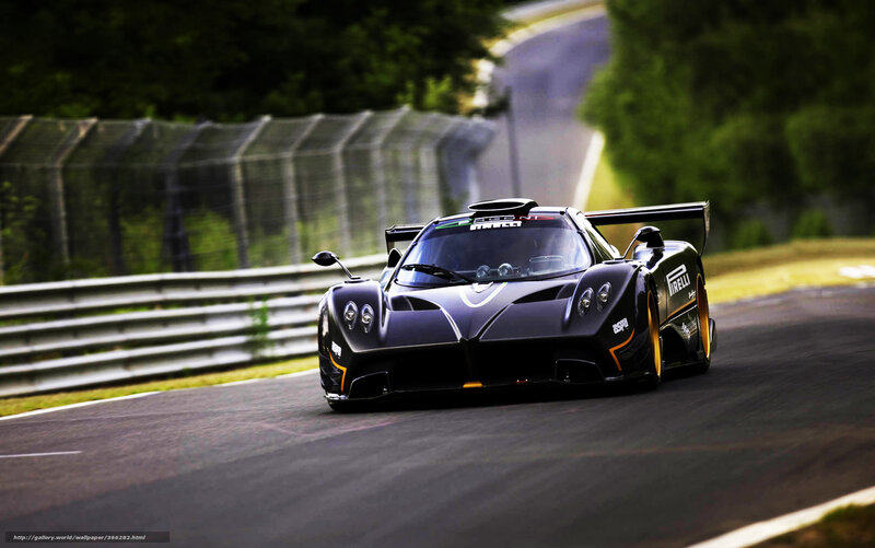 Pagani Zonda R on a racetrack