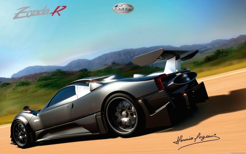 Pagani Zonda R on a road
