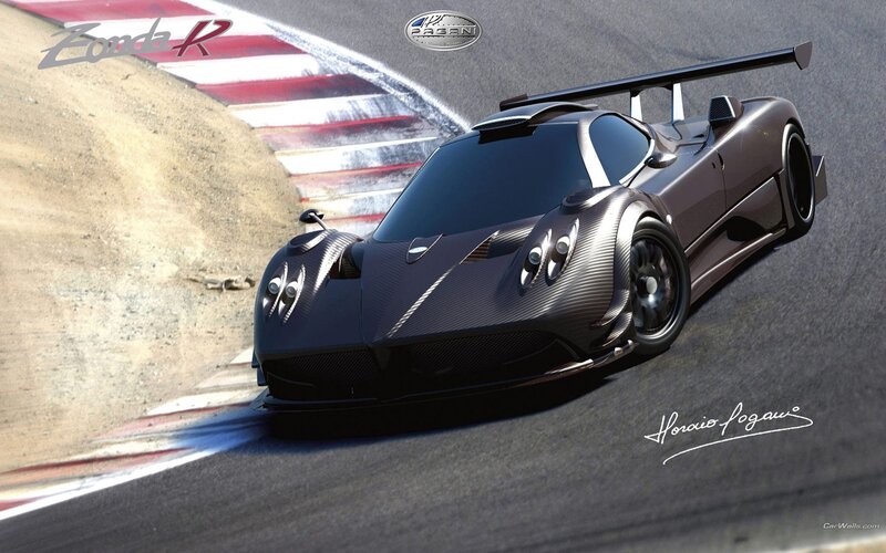 Pagani Zonda R on racetrack