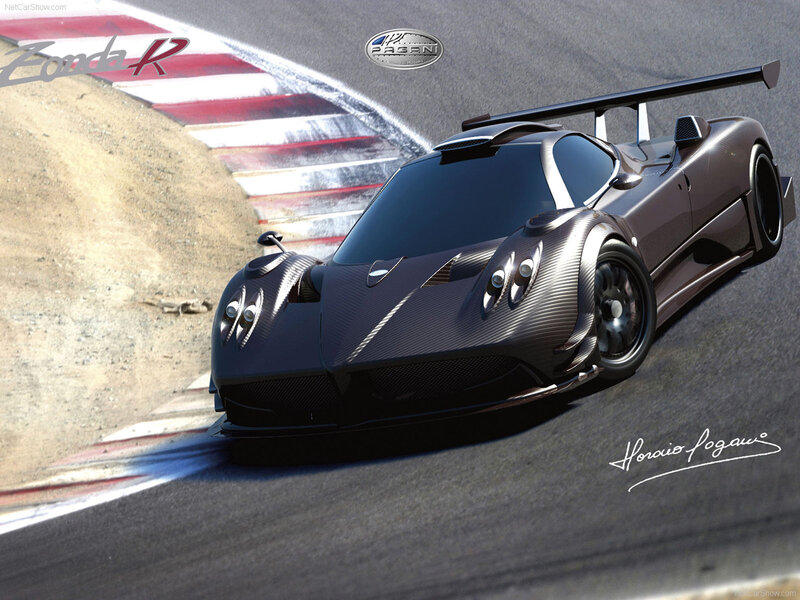Pagani Zonda R on racetrack