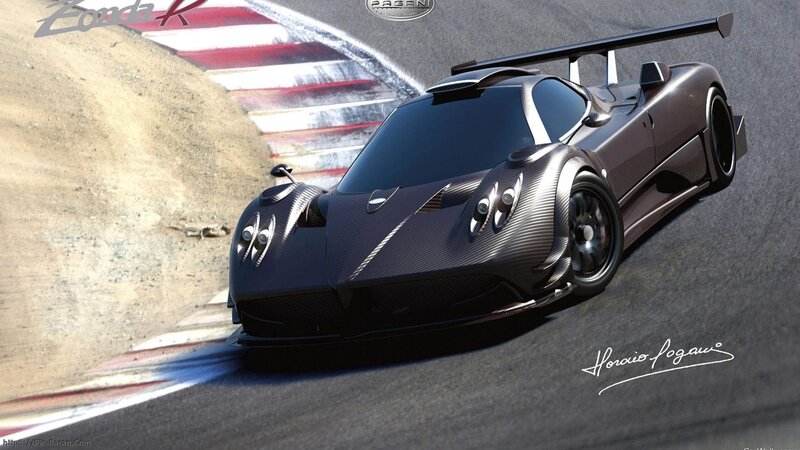 Pagani Zonda R on track
