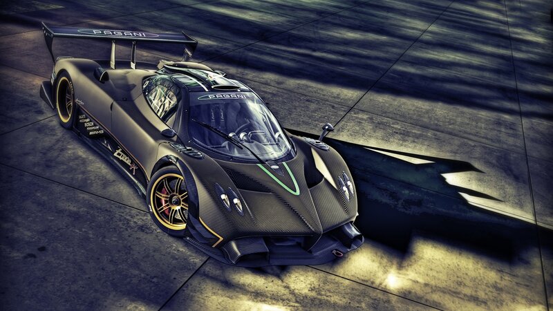 Pagani Zonda R Race Car — Black, Dramatic