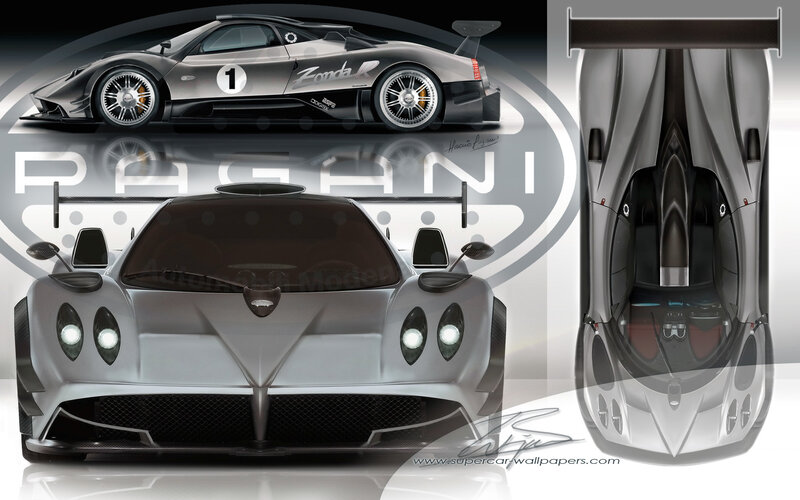Pagani Zonda R Race Car — Silver
