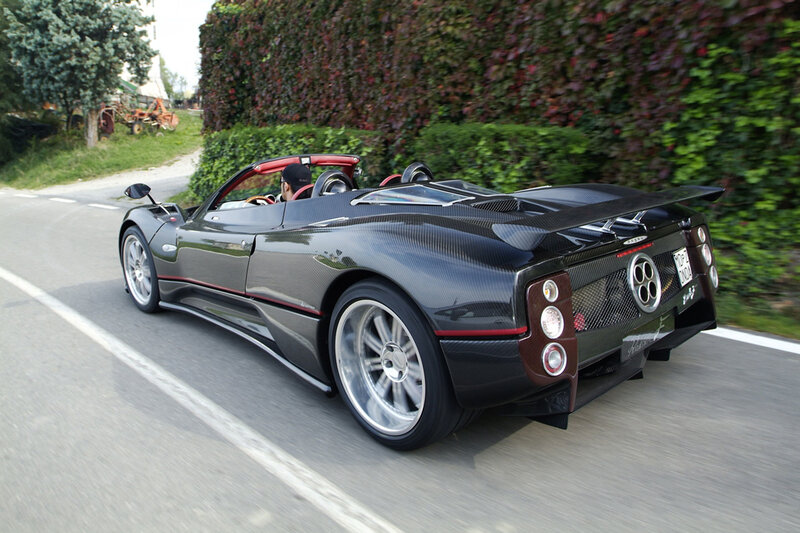 Pagani Zonda Roadster in motion