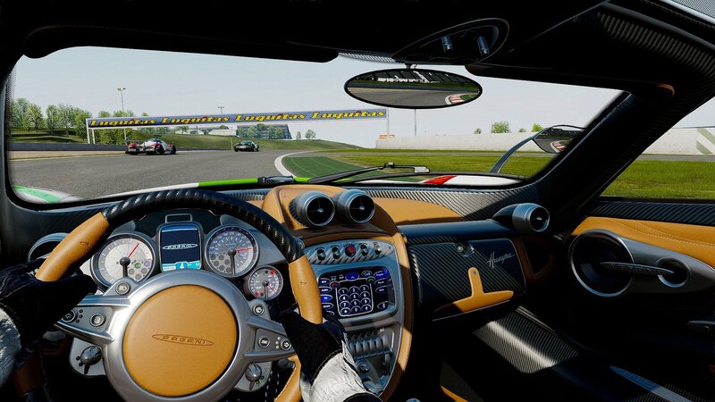 Paganini interior on a racetrack