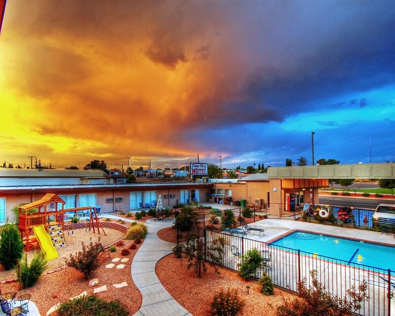 Page Boy Motel at sunset