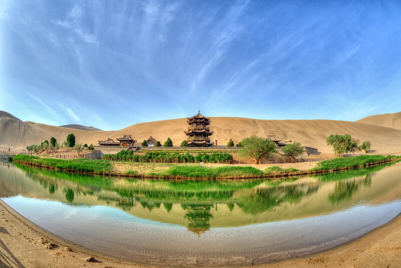 Pagoda by a River