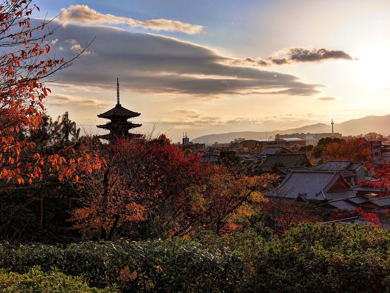 Pagoda in Autumn Foliage
