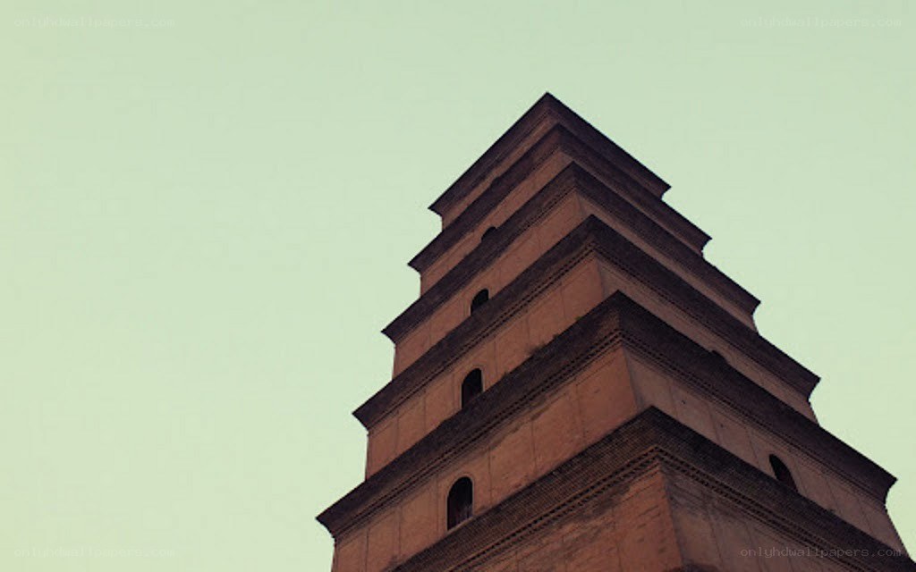 Pagoda tower against sky