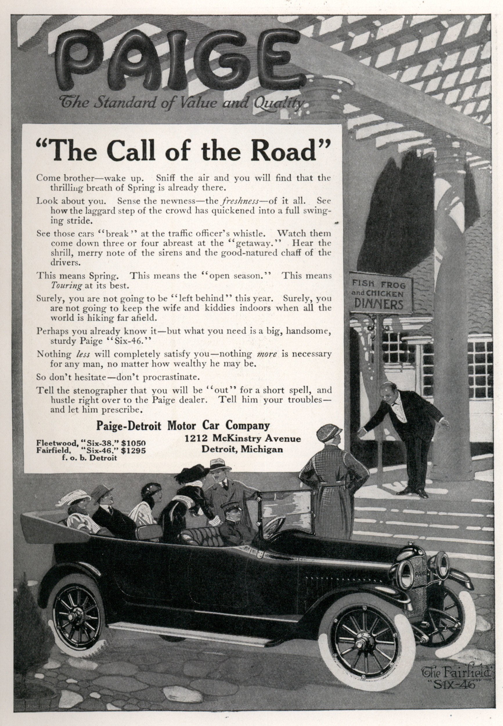 Paige car advertisement