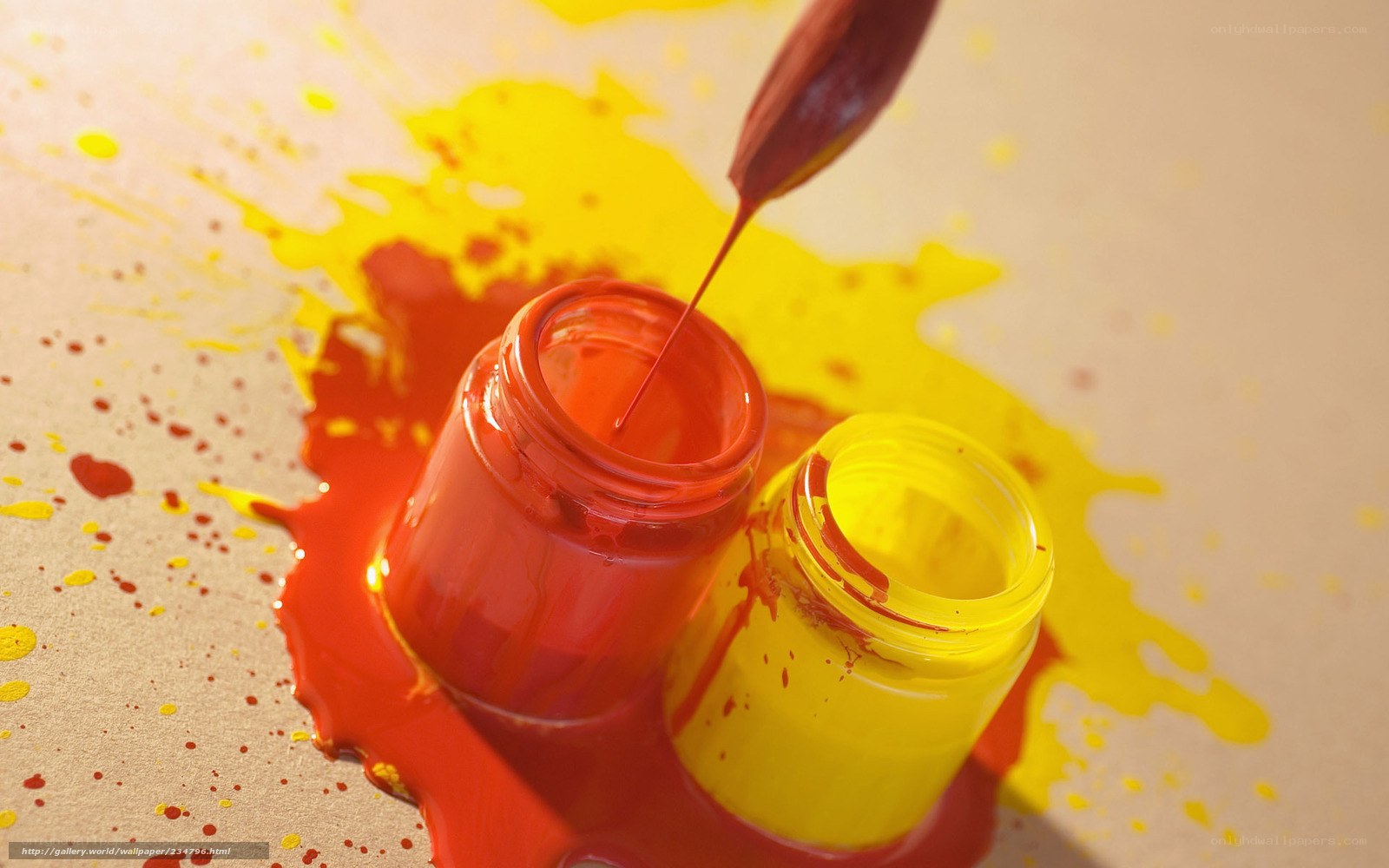 Paint jars with splatters