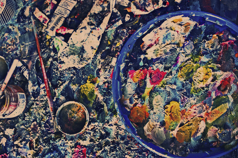 Paint-splattered Artist's Palette