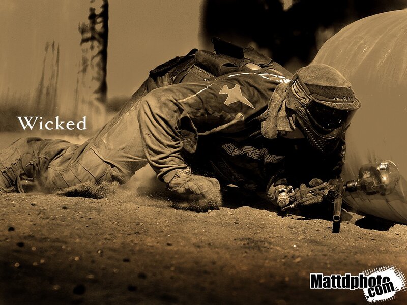 Paintball Player Crawling