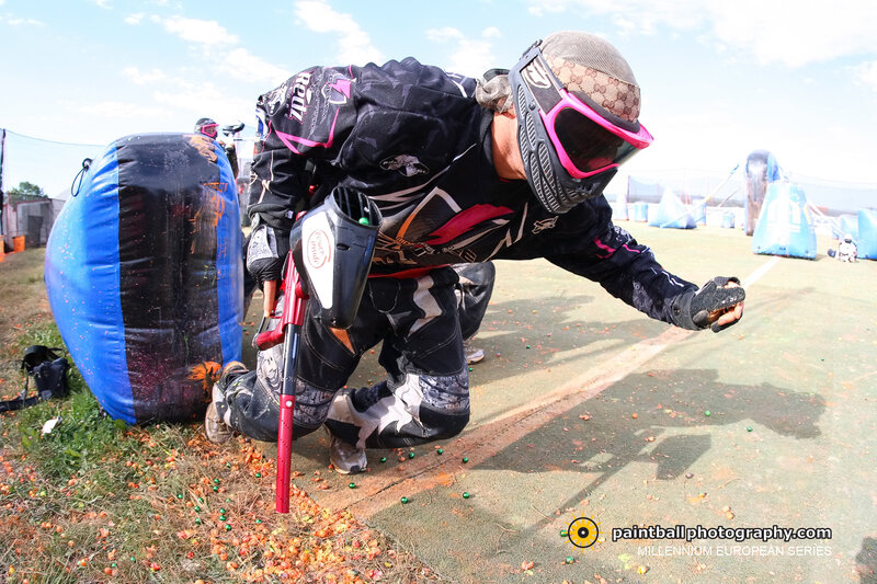 Paintball Player Crouching
