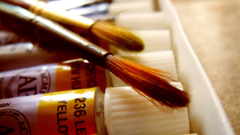 Paintbrushes and Tubes