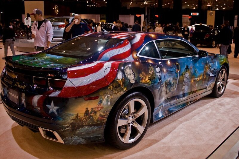 Painted Car on Display