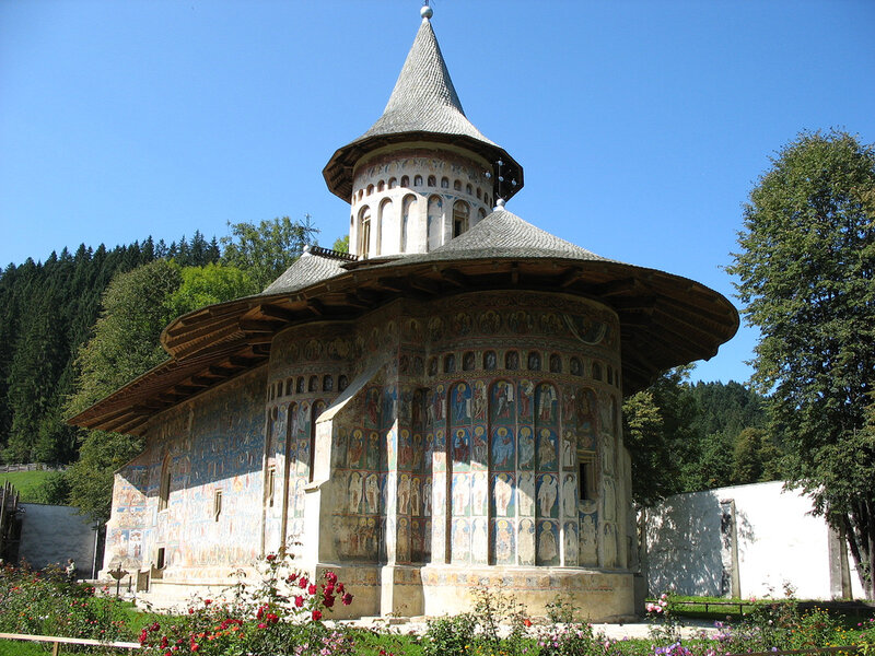 Painted Church Building — Blue